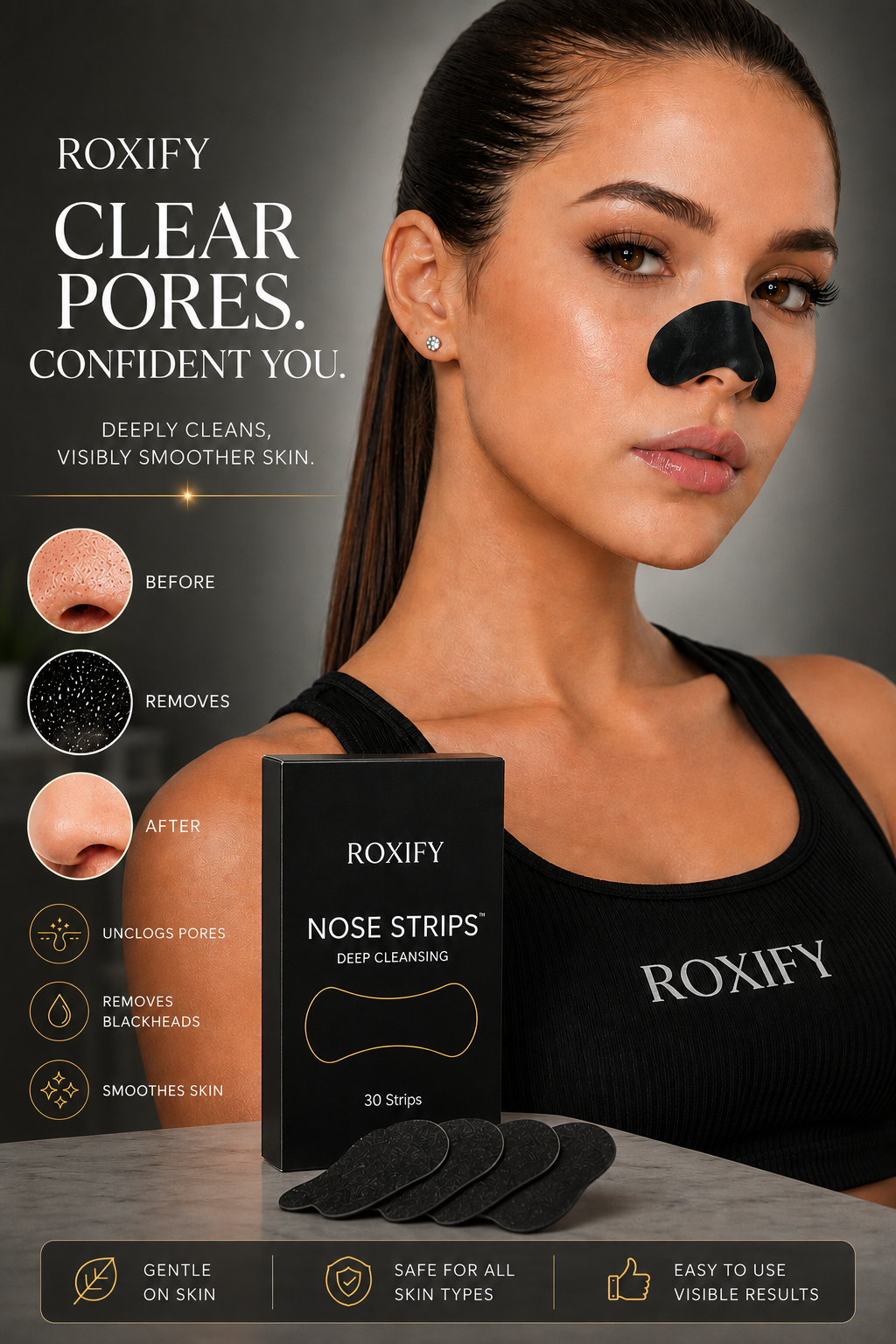 Charcoal Nasal Strips - 30pcs