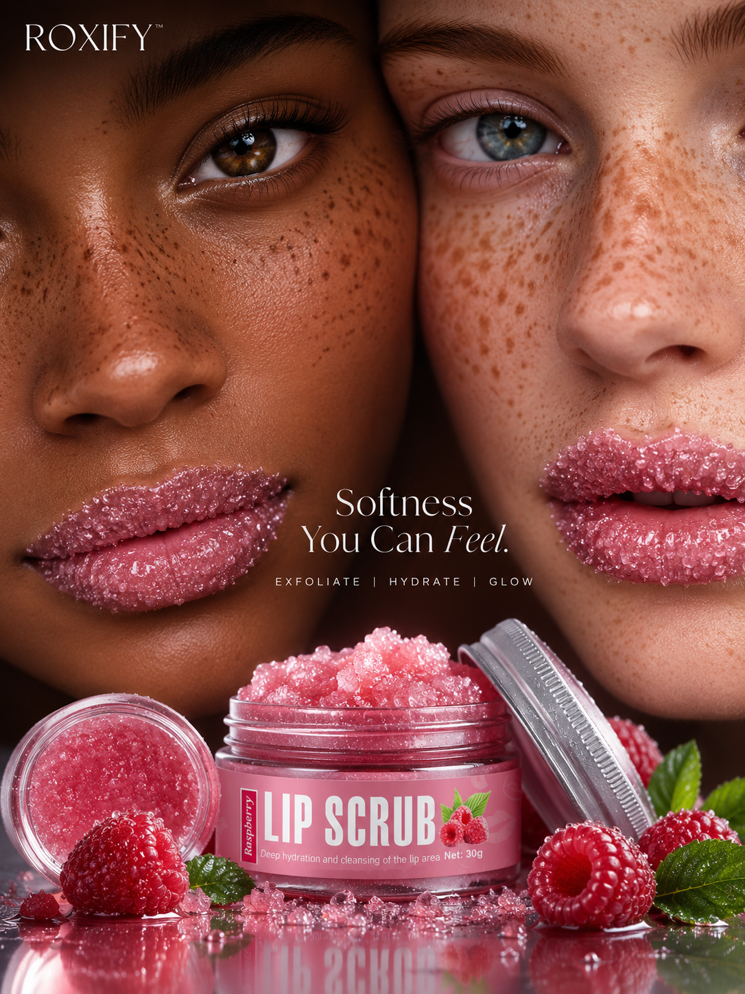 Raspberry Lip Scrub - Pink Lips Restoration